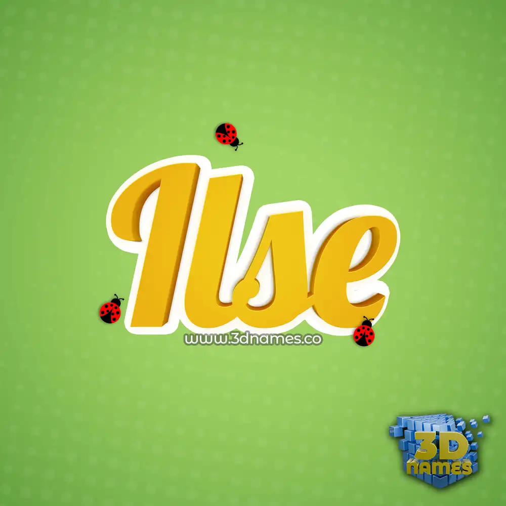 ilse in Ladybugs style - 3D name wallpaper