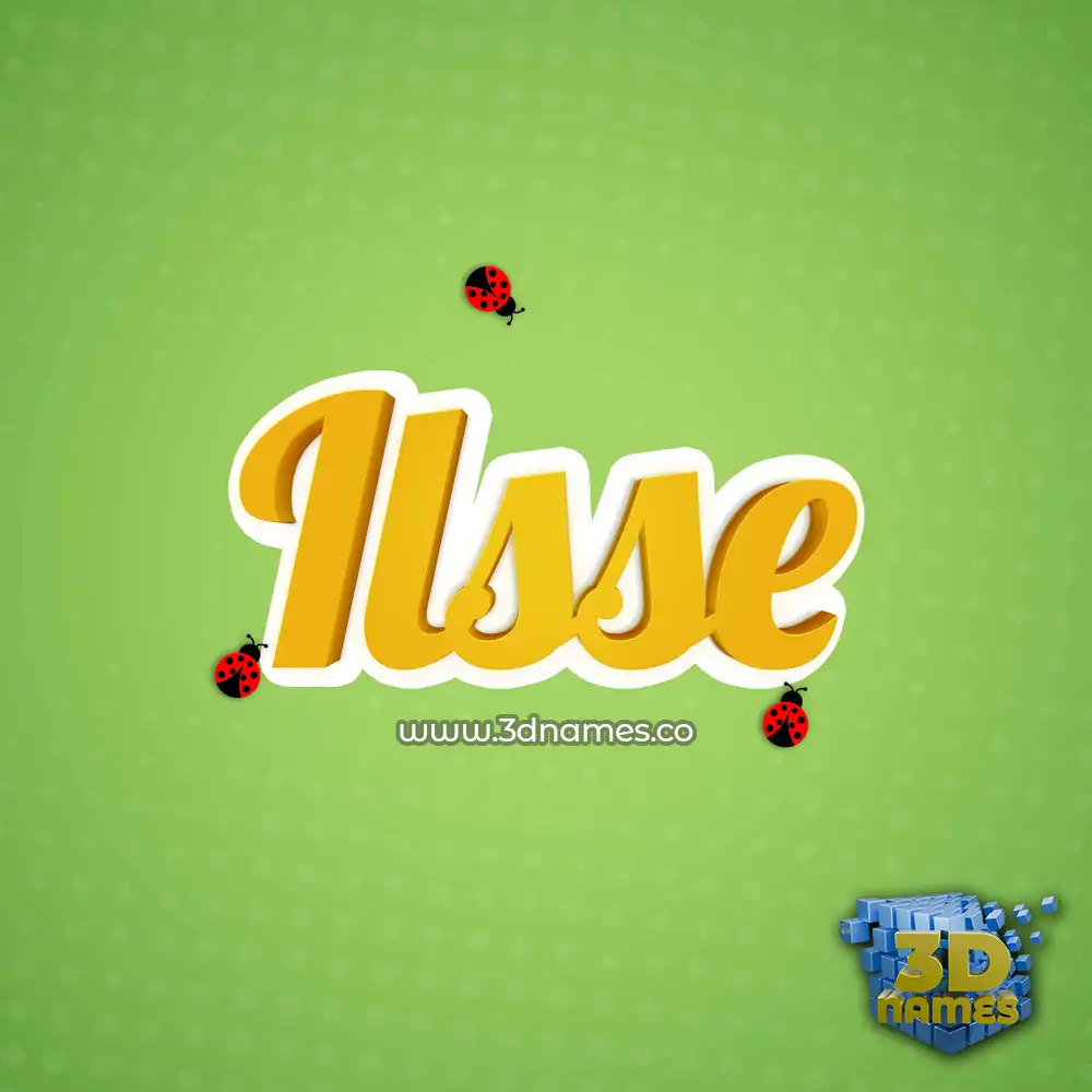 ilsse in Ladybugs style - 3D name wallpaper