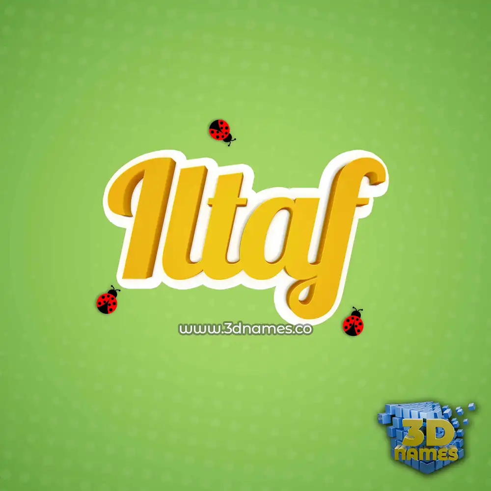 iltaf in Ladybugs style - 3D name wallpaper