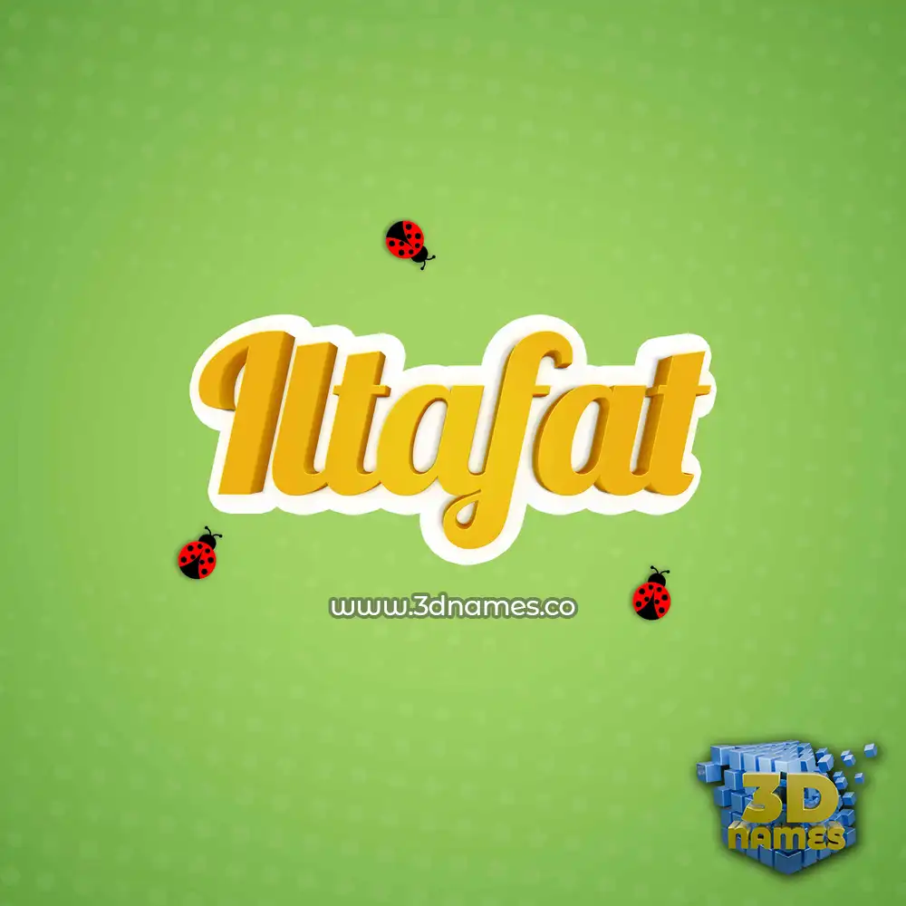 iltafat in Ladybugs style - 3D name wallpaper