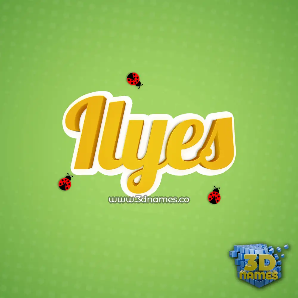 ilyes in Ladybugs style - 3D name wallpaper