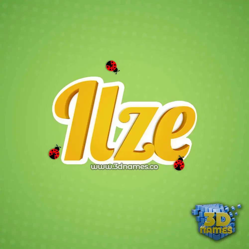 ilze in Ladybugs style - 3D name wallpaper