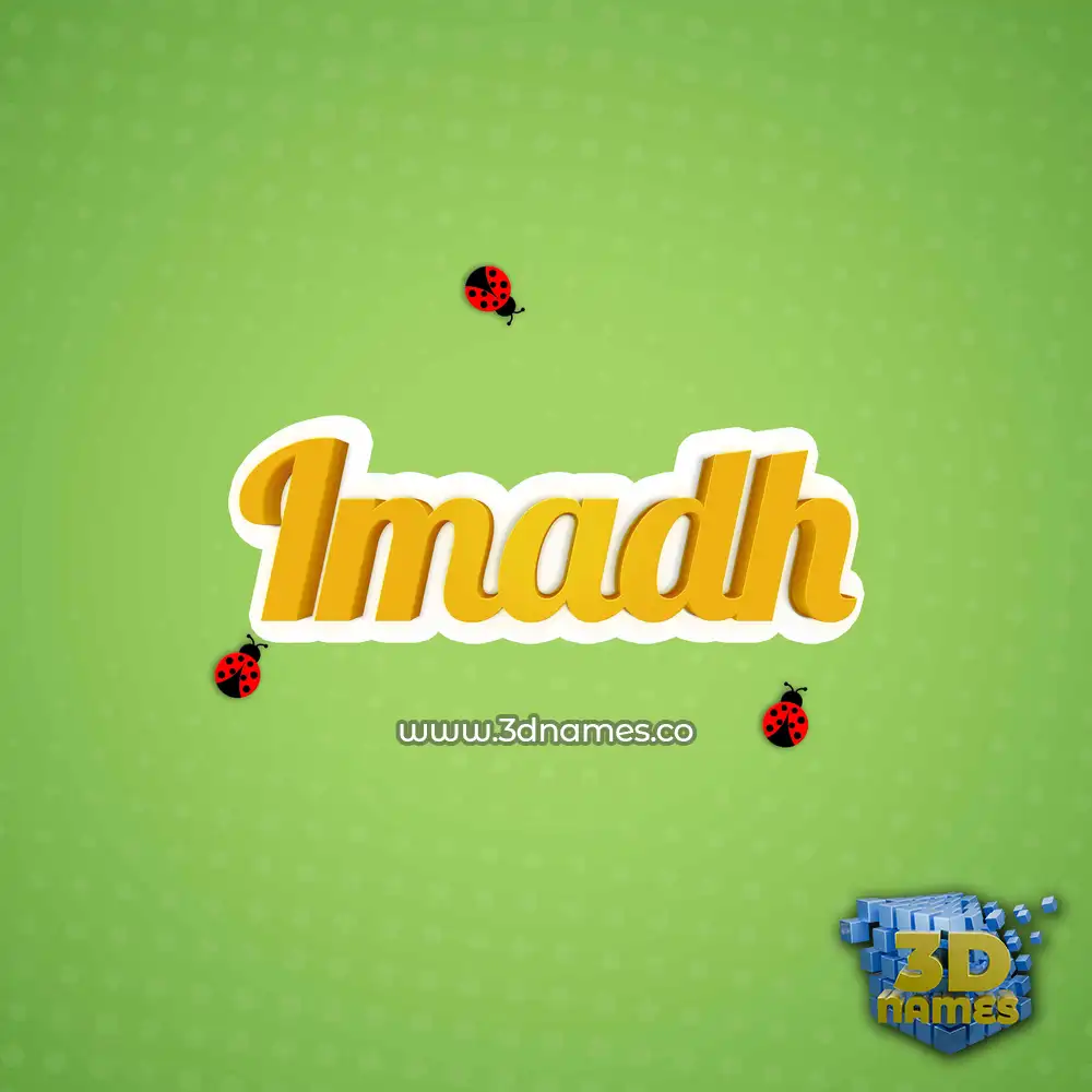 imadh in Ladybugs style - 3D name wallpaper