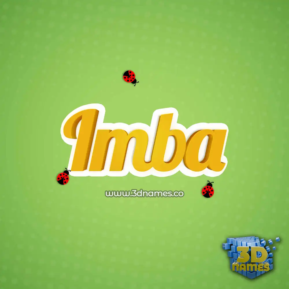 imba in Ladybugs style - 3D name wallpaper