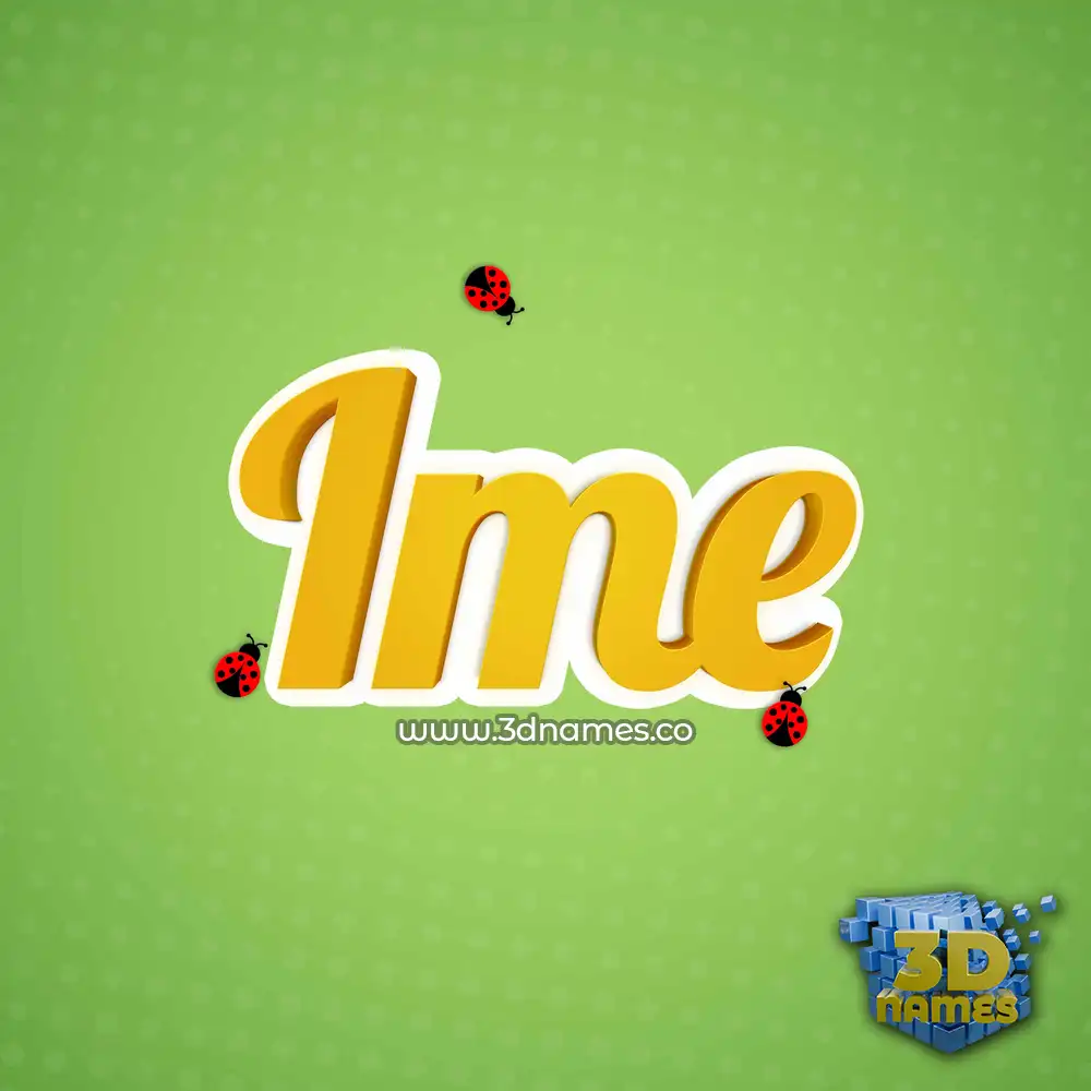 ime in Ladybugs style - 3D name wallpaper