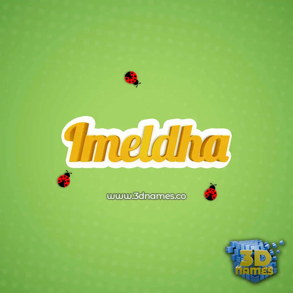 imeldha in Ladybugs style - 3D name wallpaper