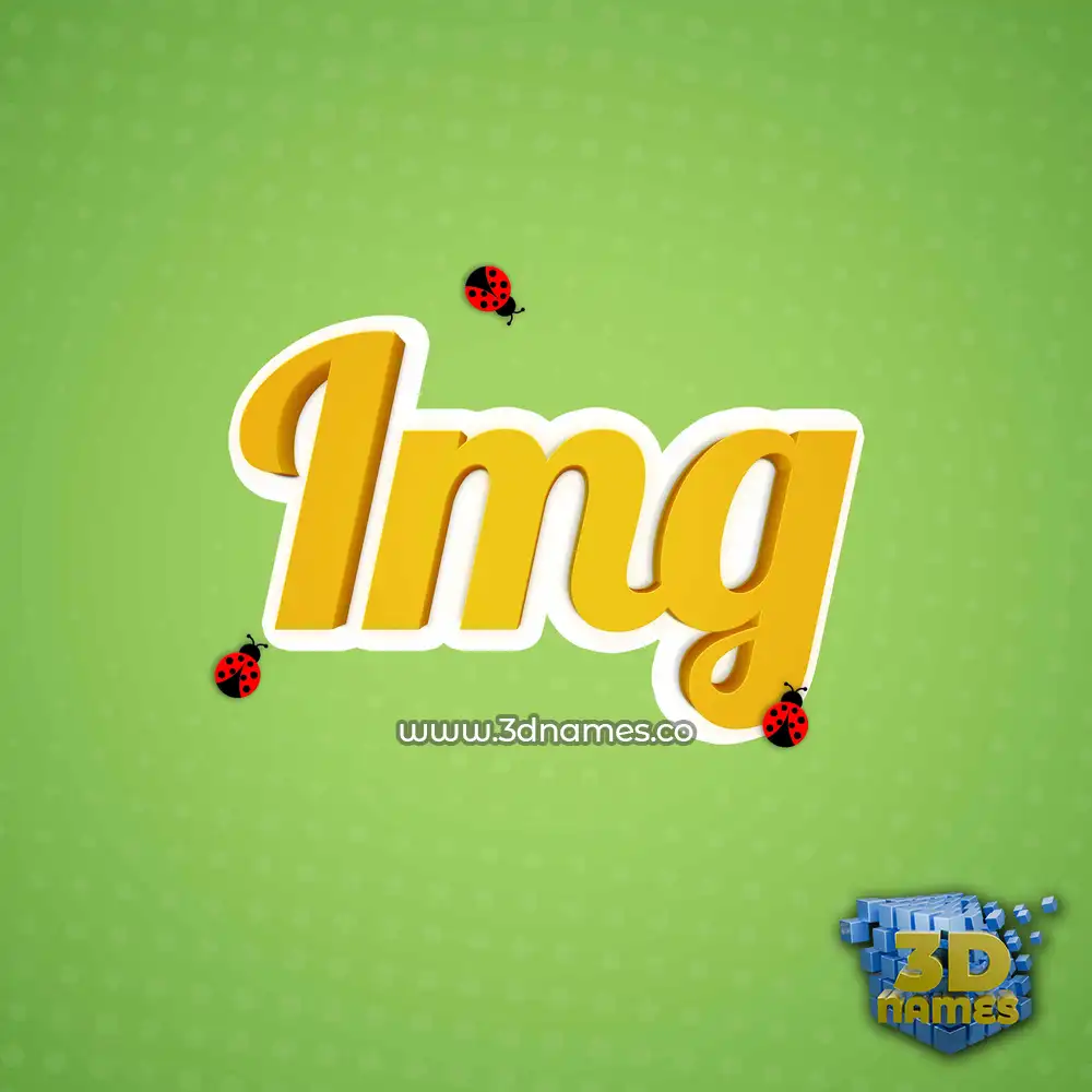 img in Ladybugs style - 3D name wallpaper