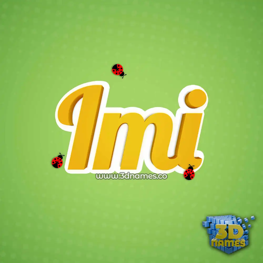 imi in Ladybugs style - 3D name wallpaper
