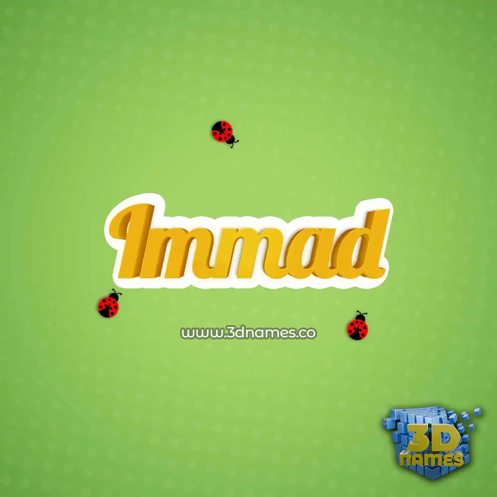 immad in Ladybugs style - 3D name wallpaper