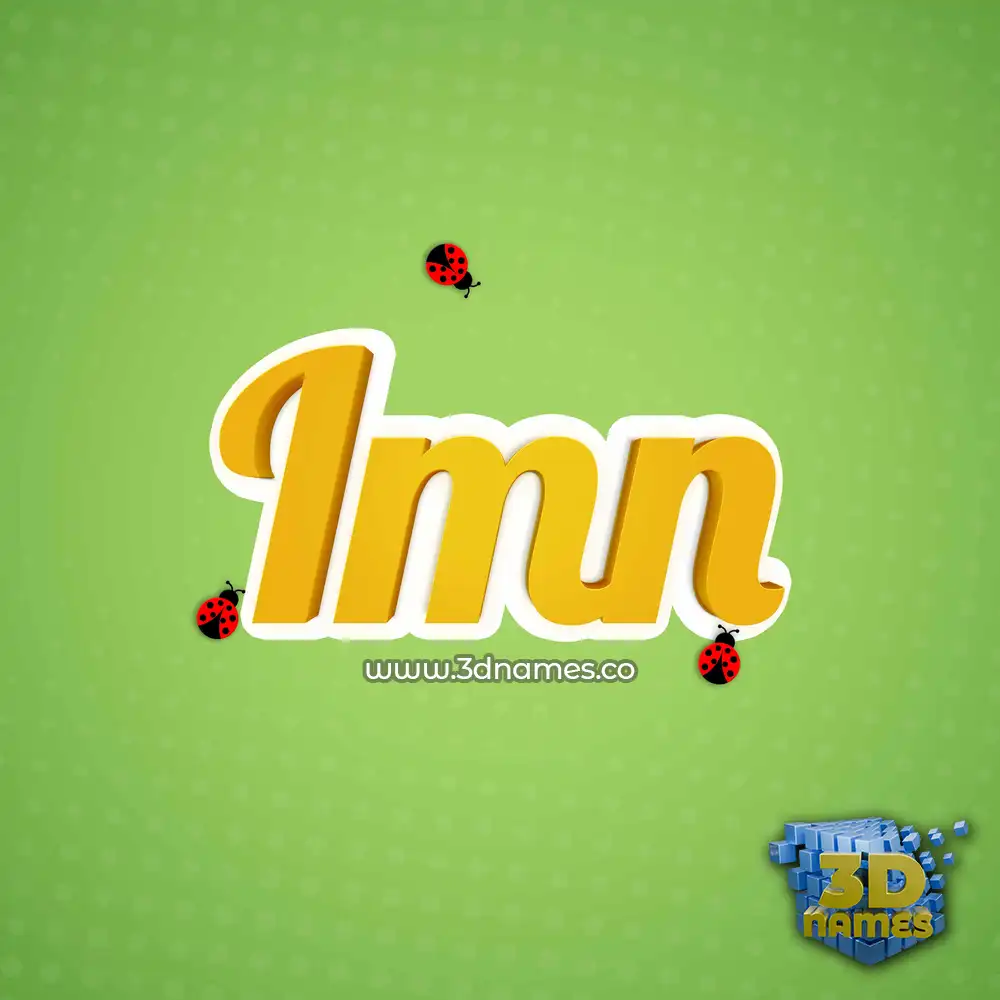 imn in Ladybugs style - 3D name wallpaper