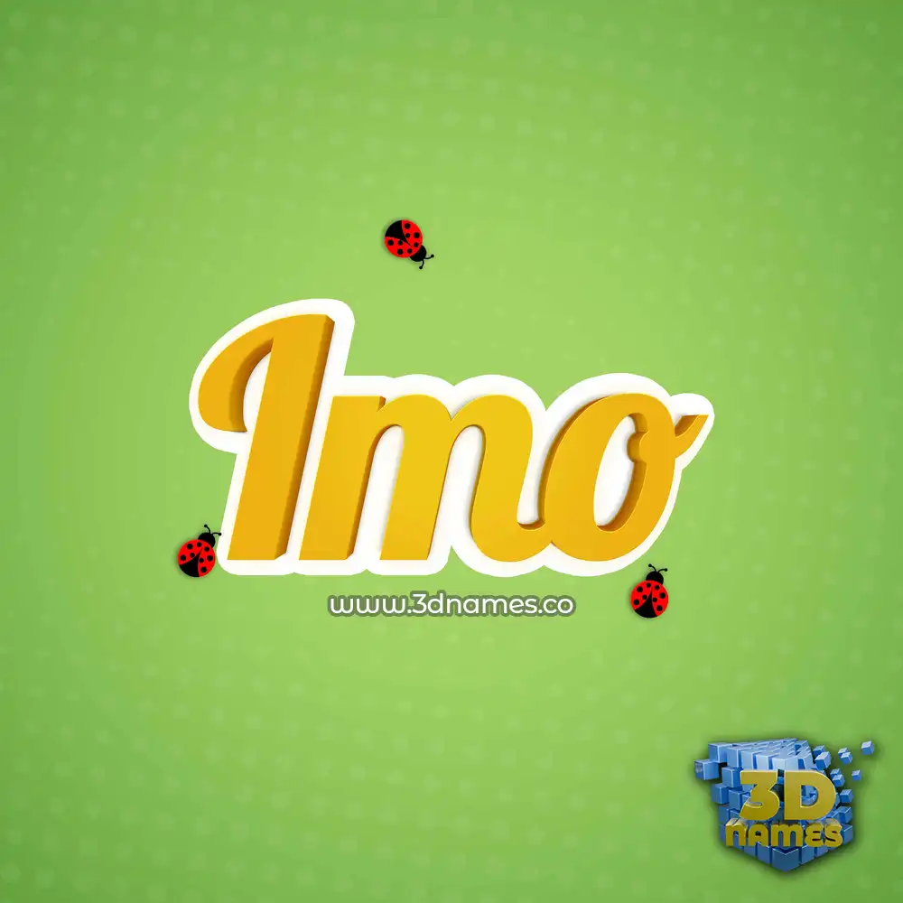 imo in Ladybugs style - 3D name wallpaper