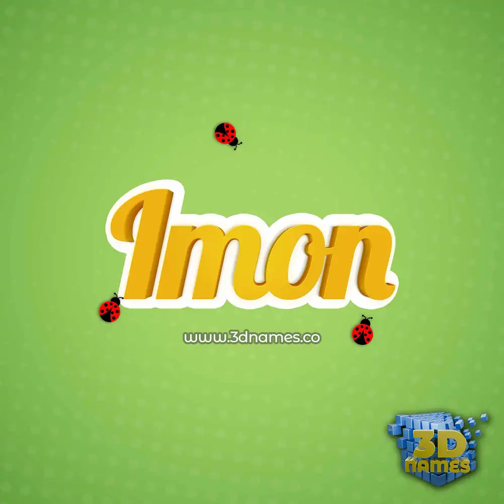 imon in Ladybugs style - 3D name wallpaper