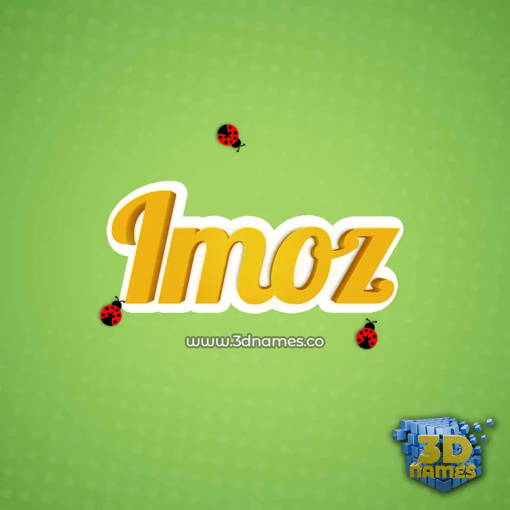 imoz in Ladybugs style - 3D name wallpaper