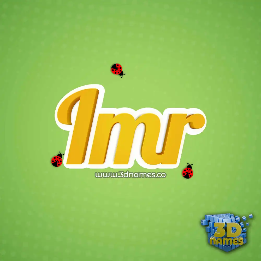 imr in Ladybugs style - 3D name wallpaper