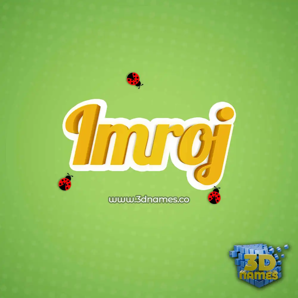 imroj in Ladybugs style - 3D name wallpaper