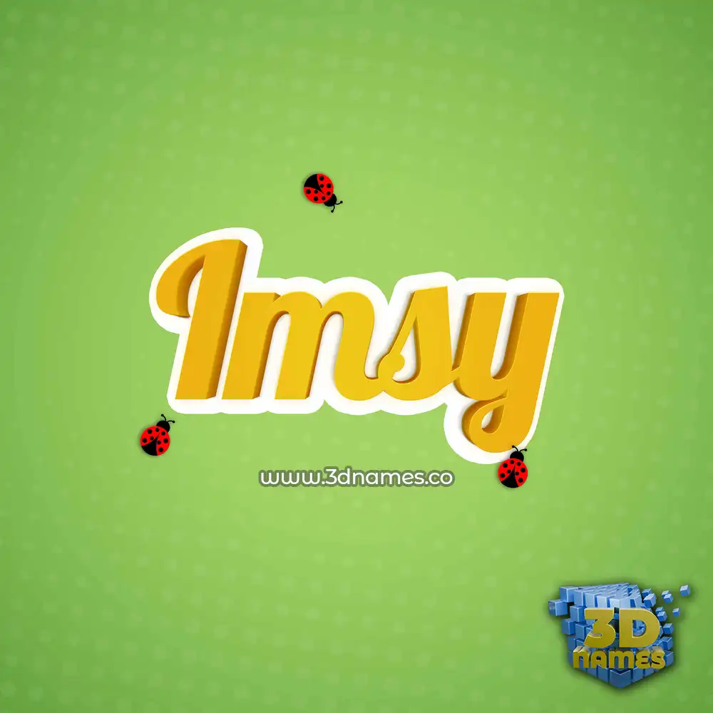 imsy in Ladybugs style - 3D name wallpaper