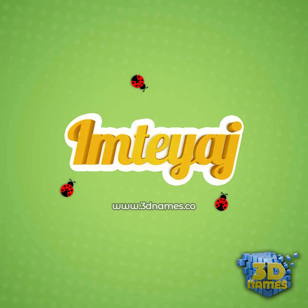 imteyaj in Ladybugs style - 3D name wallpaper