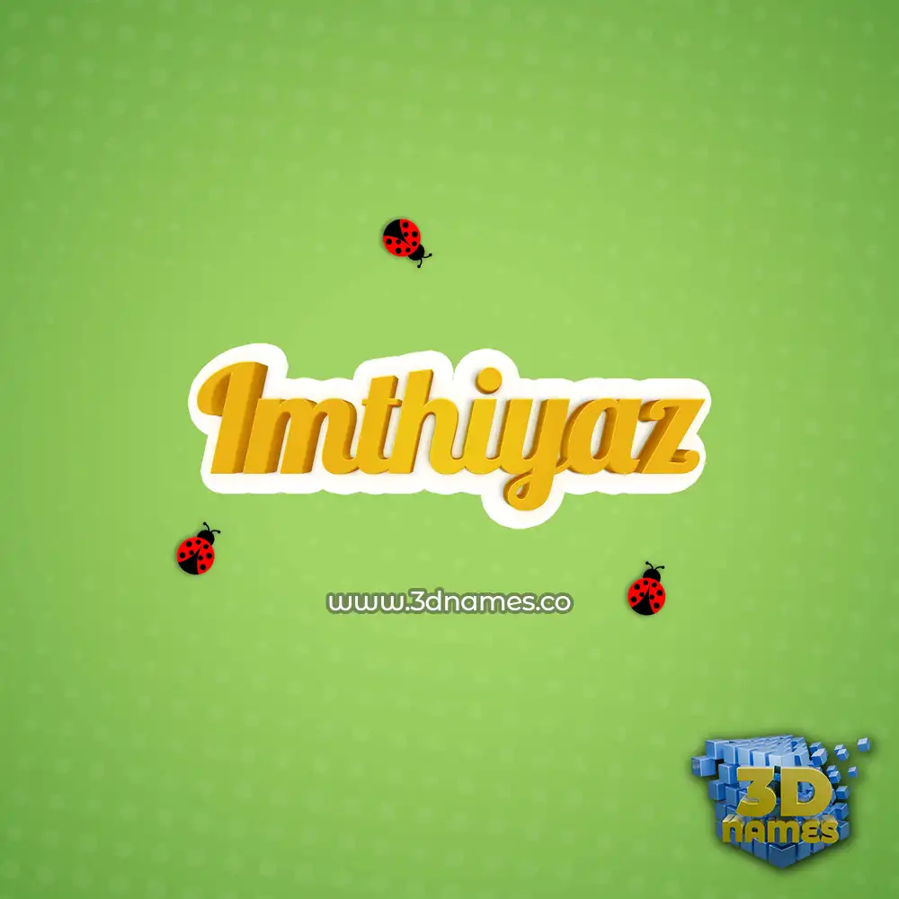 imthiyaz in Ladybugs style - 3D name wallpaper