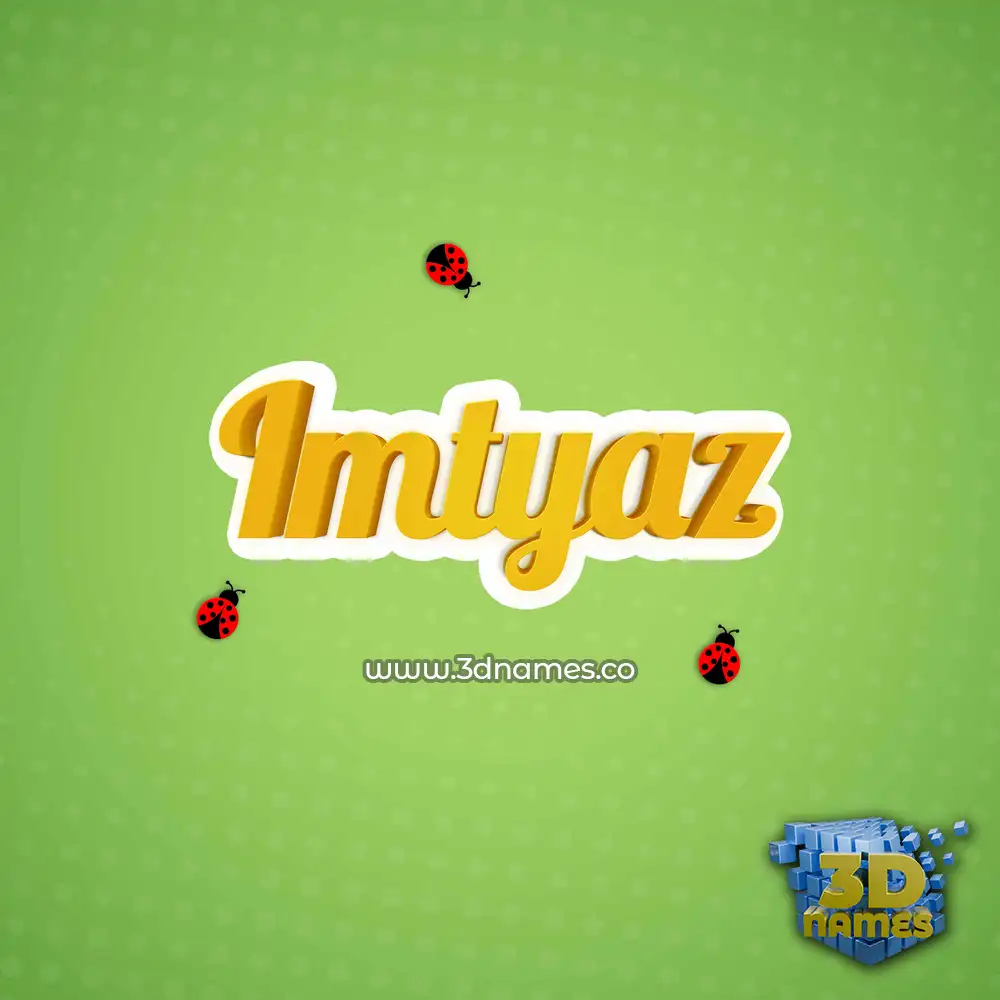 imtyaz in Ladybugs style - 3D name wallpaper