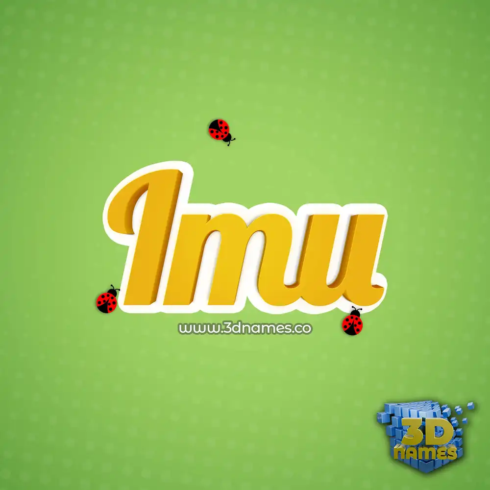 imu in Ladybugs style - 3D name wallpaper
