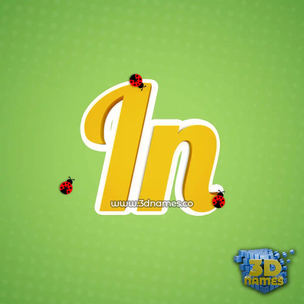 in in Ladybugs style - 3D name wallpaper