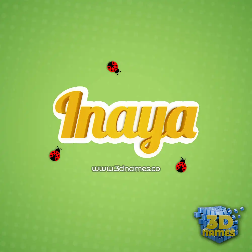 inaya in Ladybugs style - 3D name wallpaper