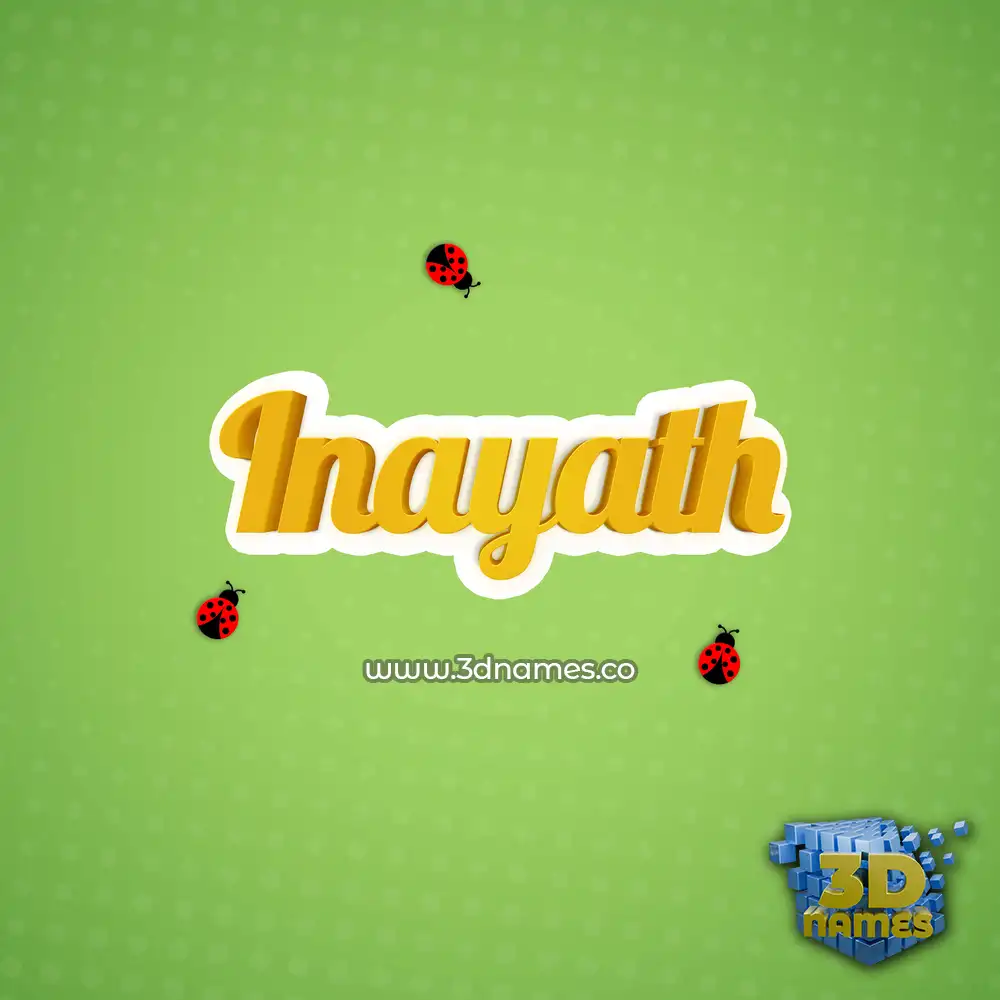 inayath in Ladybugs style - 3D name wallpaper