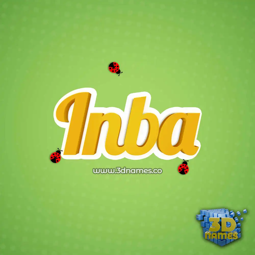 inba in Ladybugs style - 3D name wallpaper