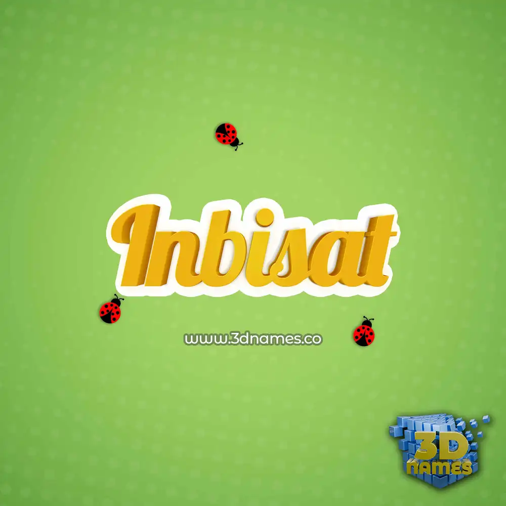 inbisat in Ladybugs style - 3D name wallpaper