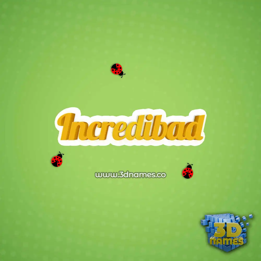 incredibad in Ladybugs style - 3D name wallpaper