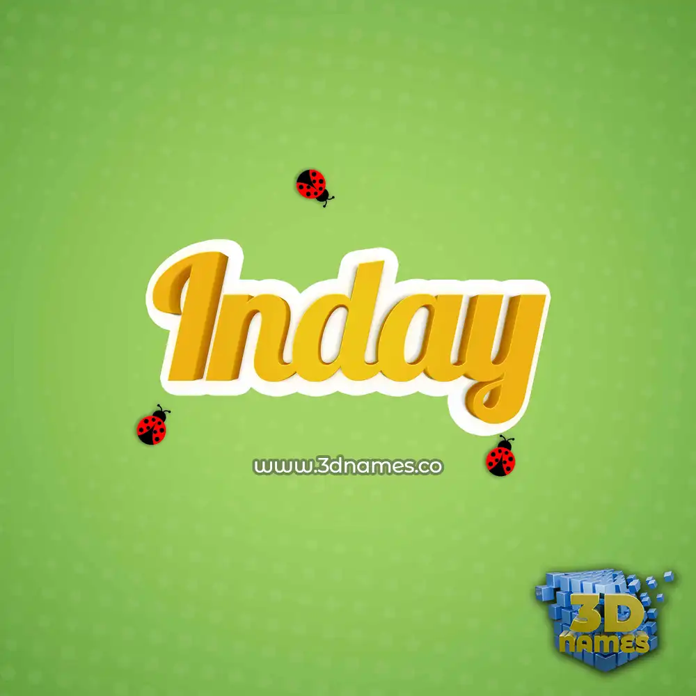 inday in Ladybugs style - 3D name wallpaper