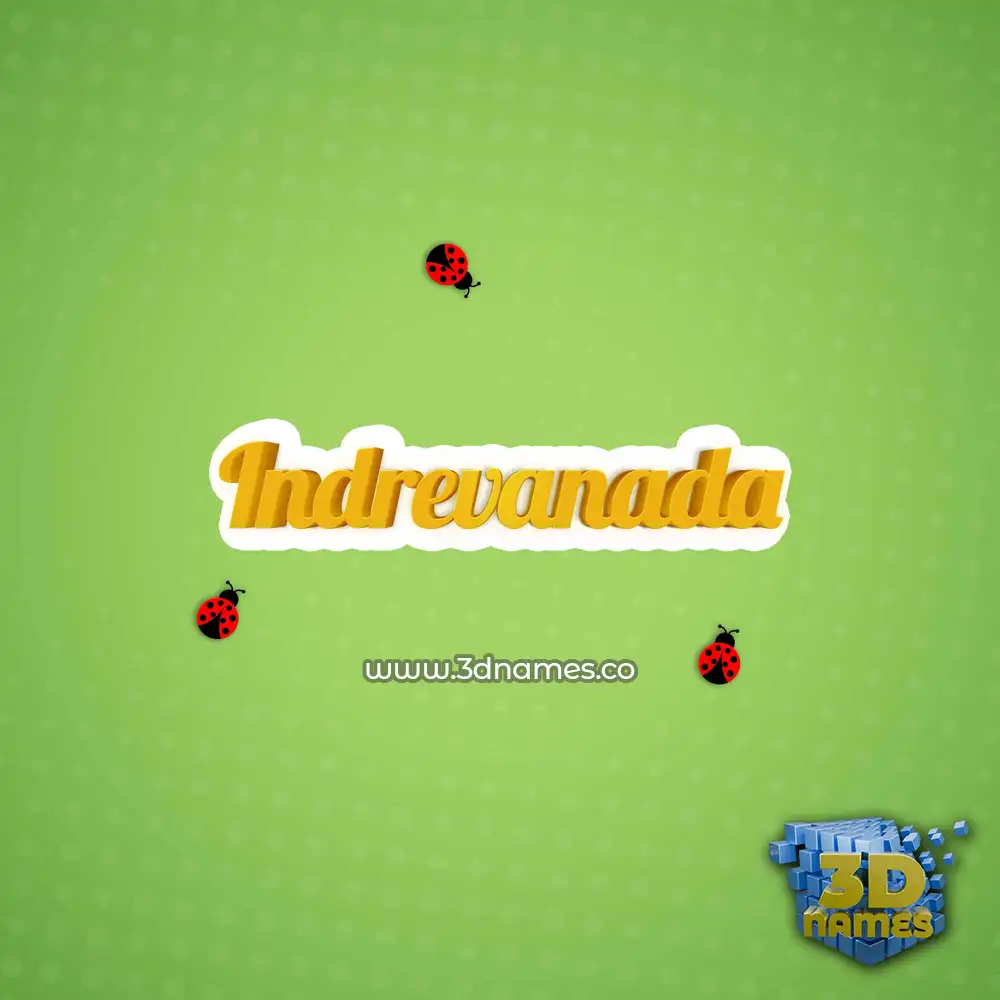 indrevanada in Ladybugs style - 3D name wallpaper