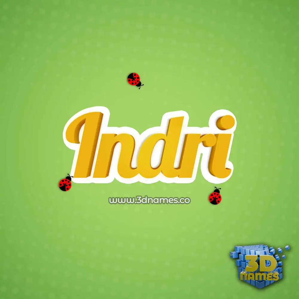 indri in Ladybugs style - 3D name wallpaper
