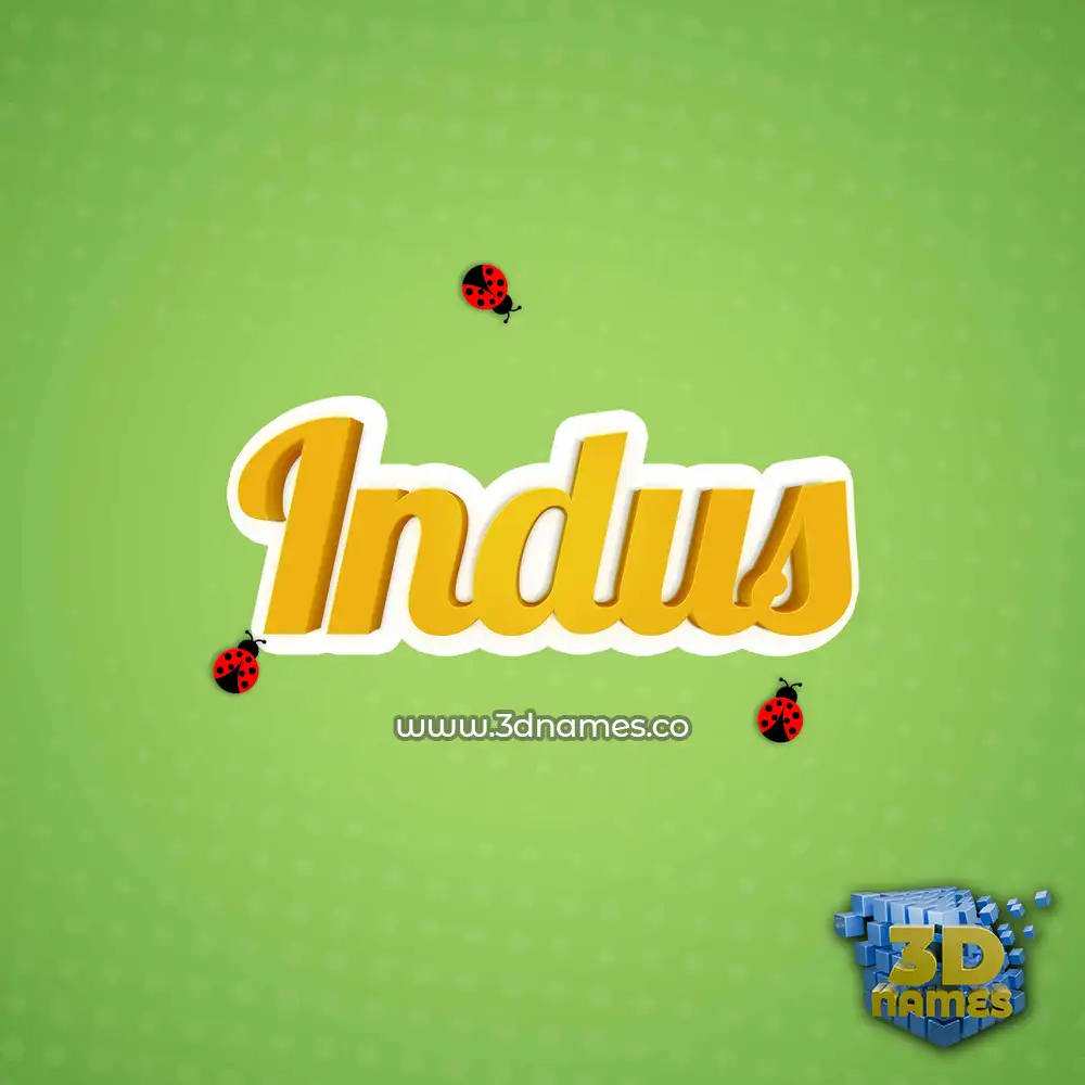 indus in Ladybugs style - 3D name wallpaper