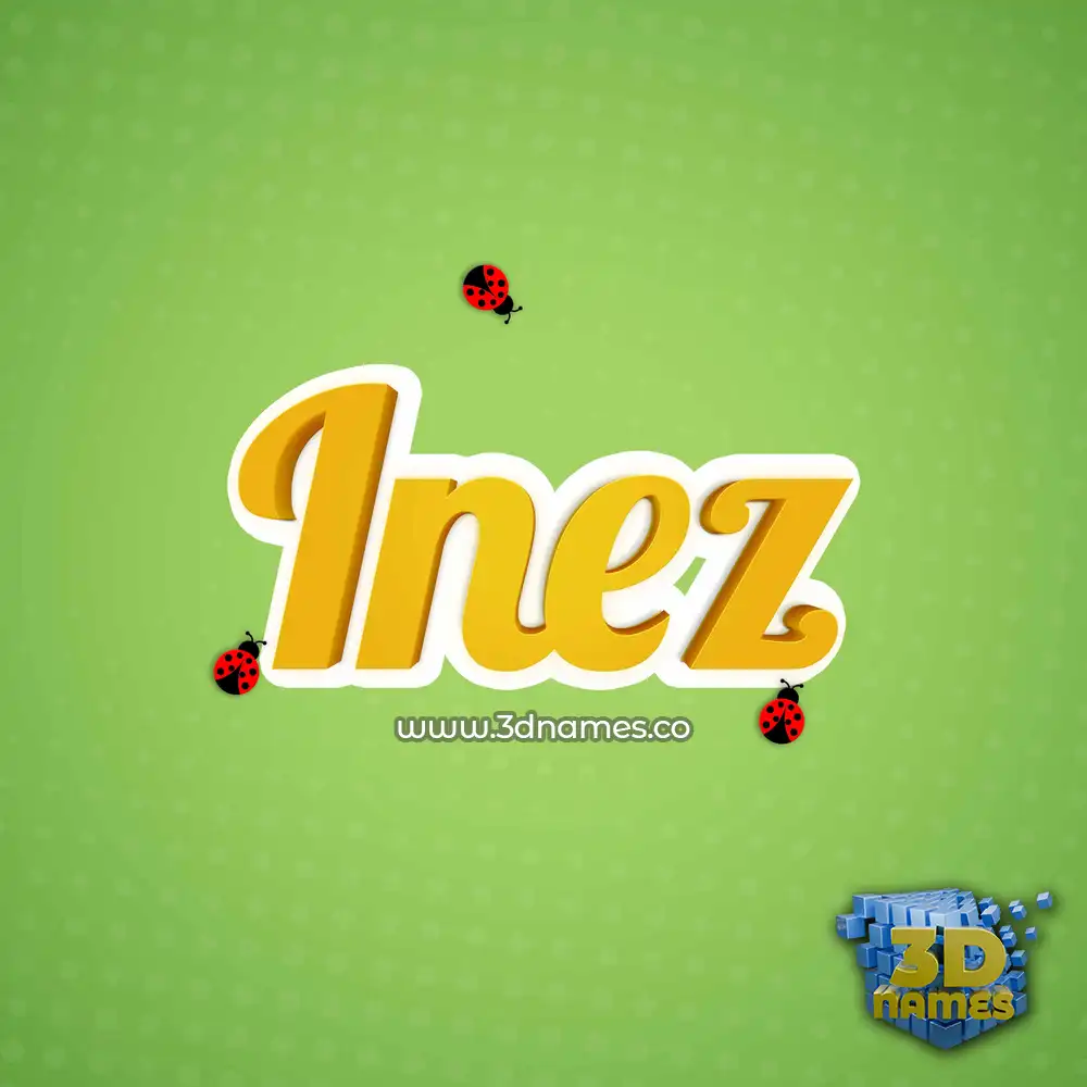 inez in Ladybugs style - 3D name wallpaper
