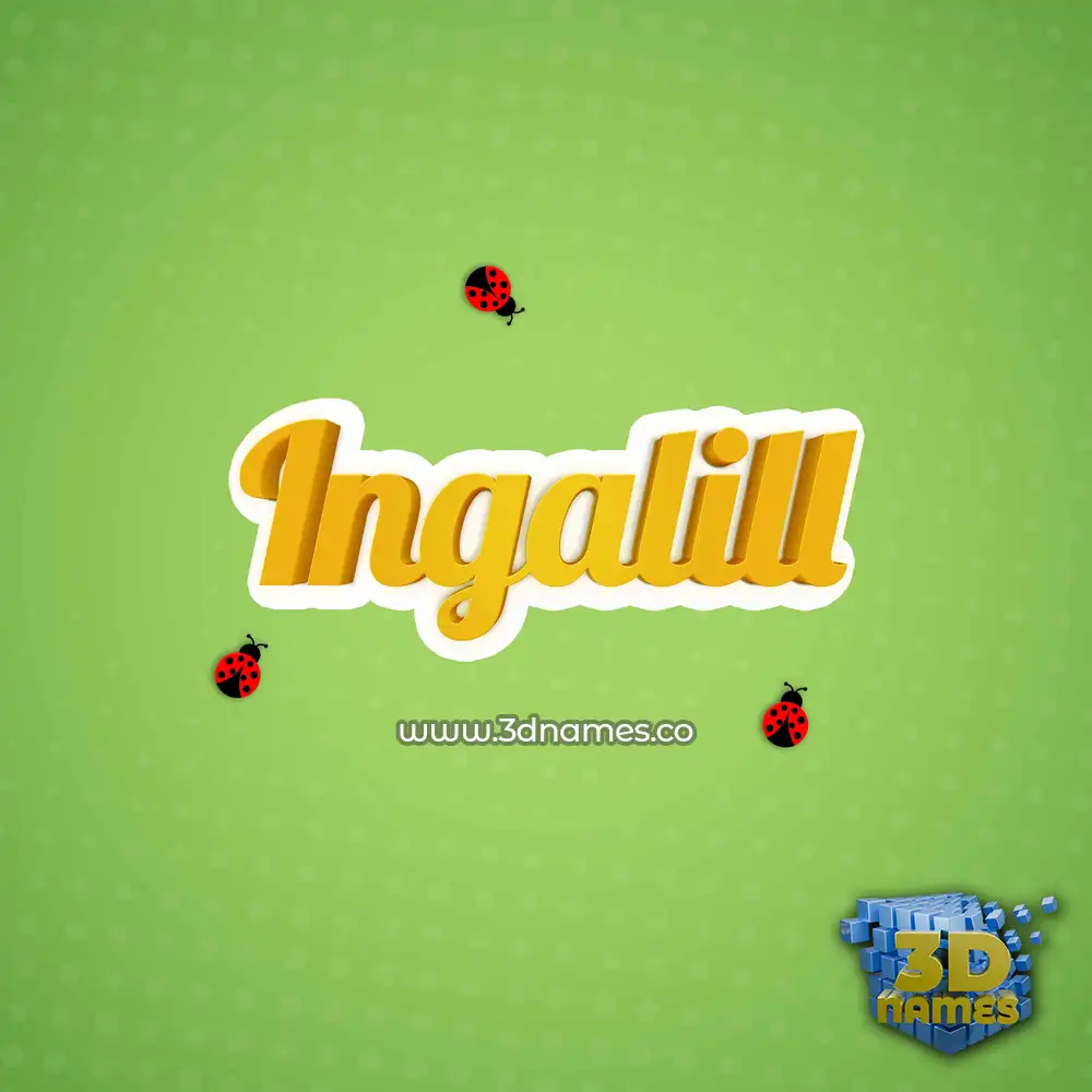 ingalill in Ladybugs style - 3D name wallpaper
