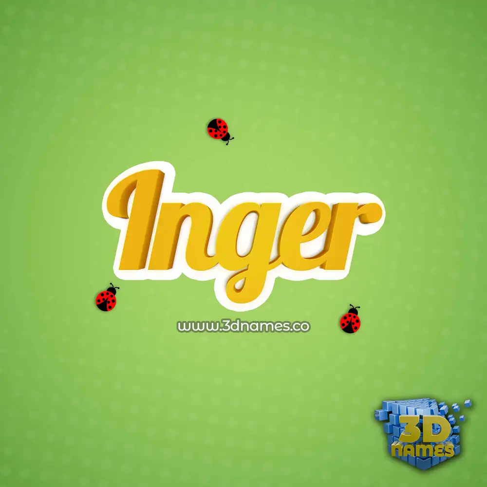 inger in Ladybugs style - 3D name wallpaper