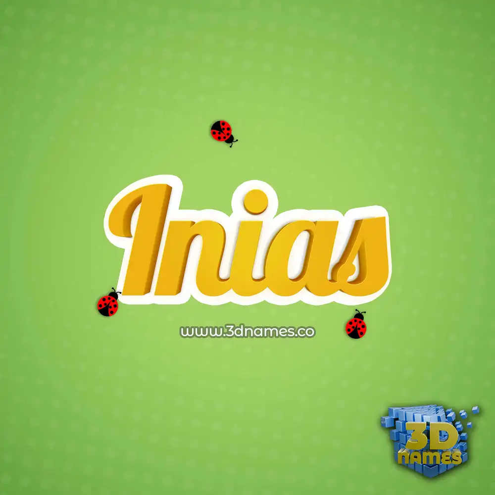 inias in Ladybugs style - 3D name wallpaper
