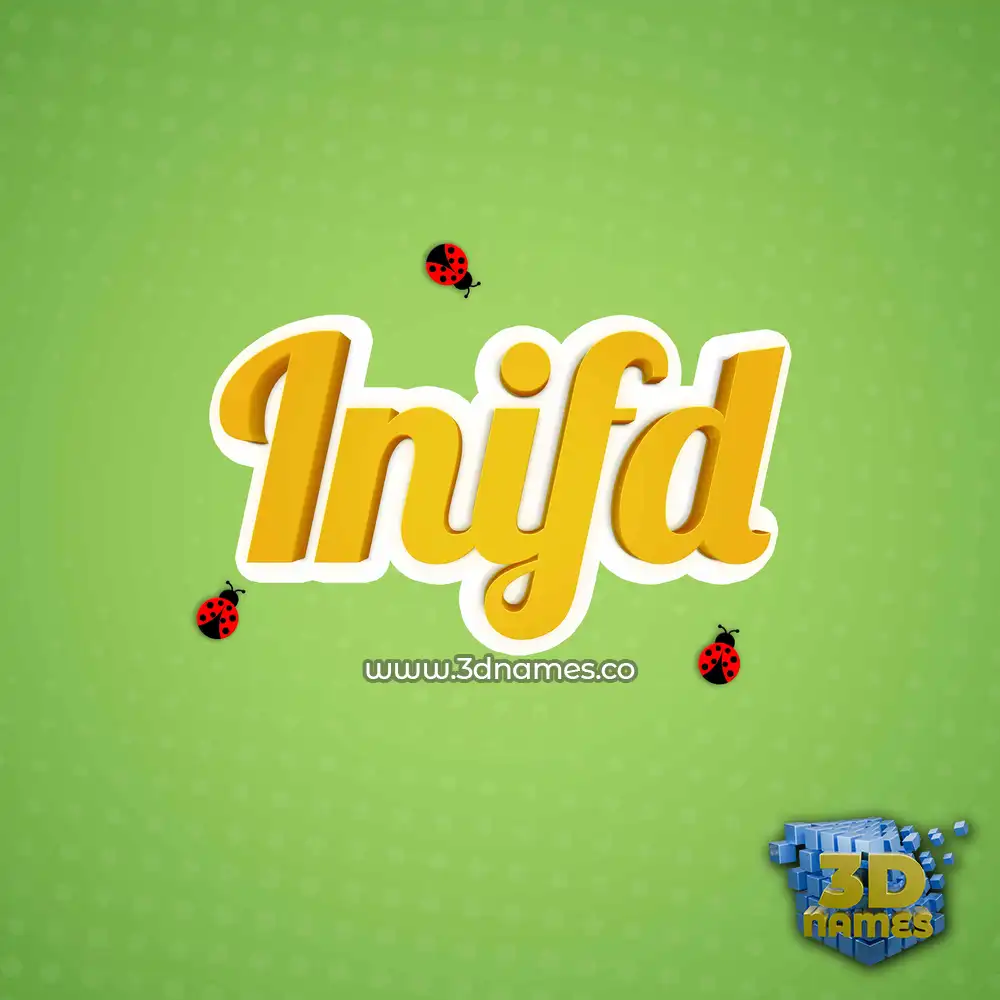 inifd in Ladybugs style - 3D name wallpaper