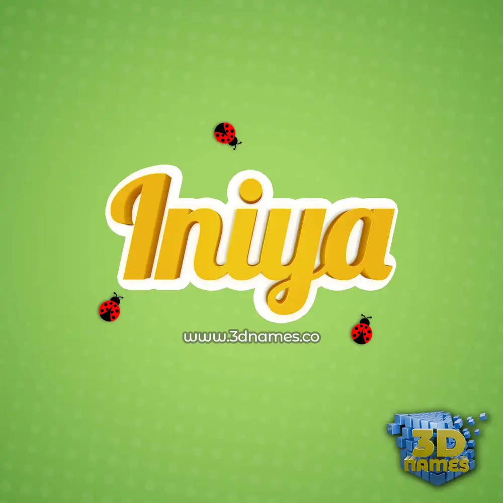 iniya in Ladybugs style - 3D name wallpaper