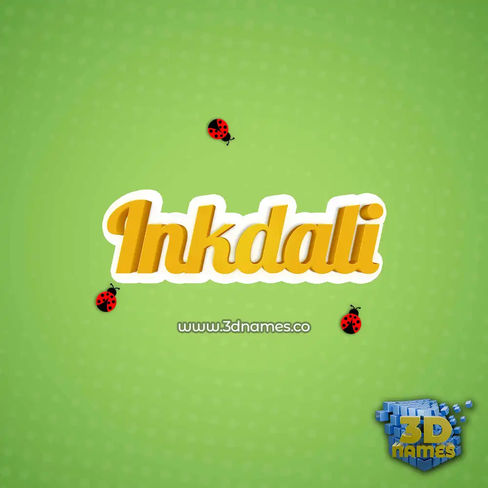 inkdali in Ladybugs style - 3D name wallpaper