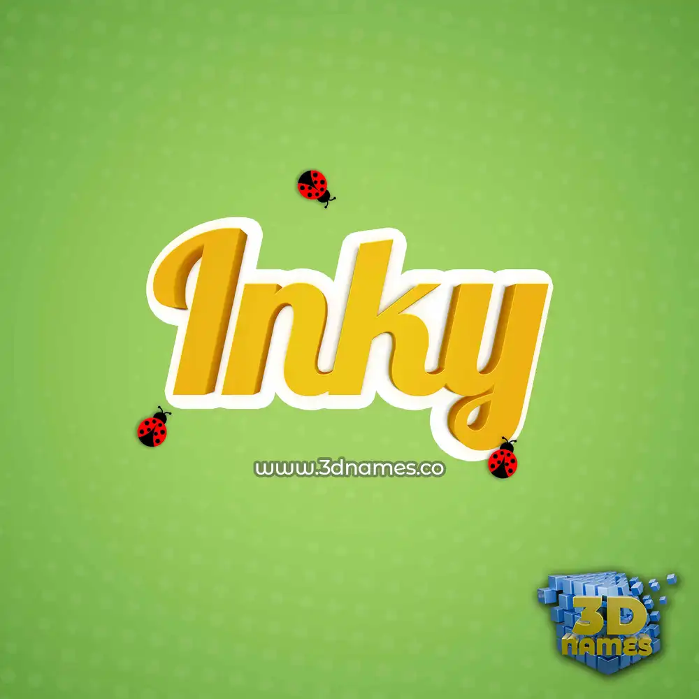 inky in Ladybugs style - 3D name wallpaper