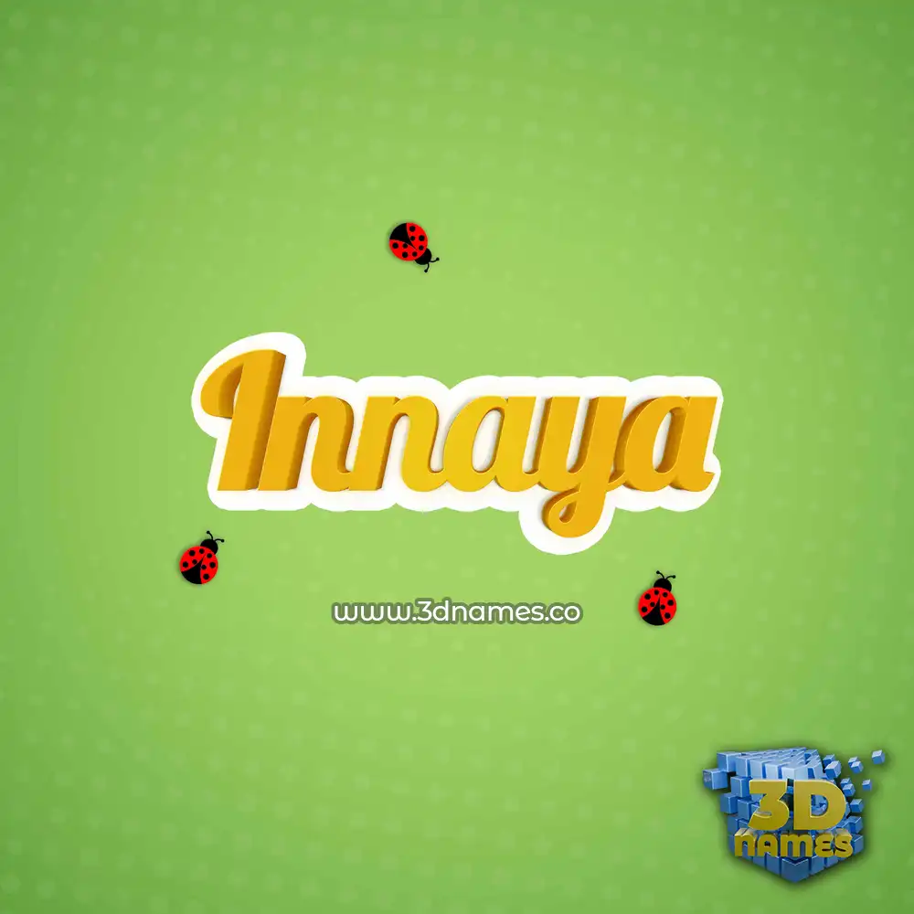 innaya in Ladybugs style - 3D name wallpaper