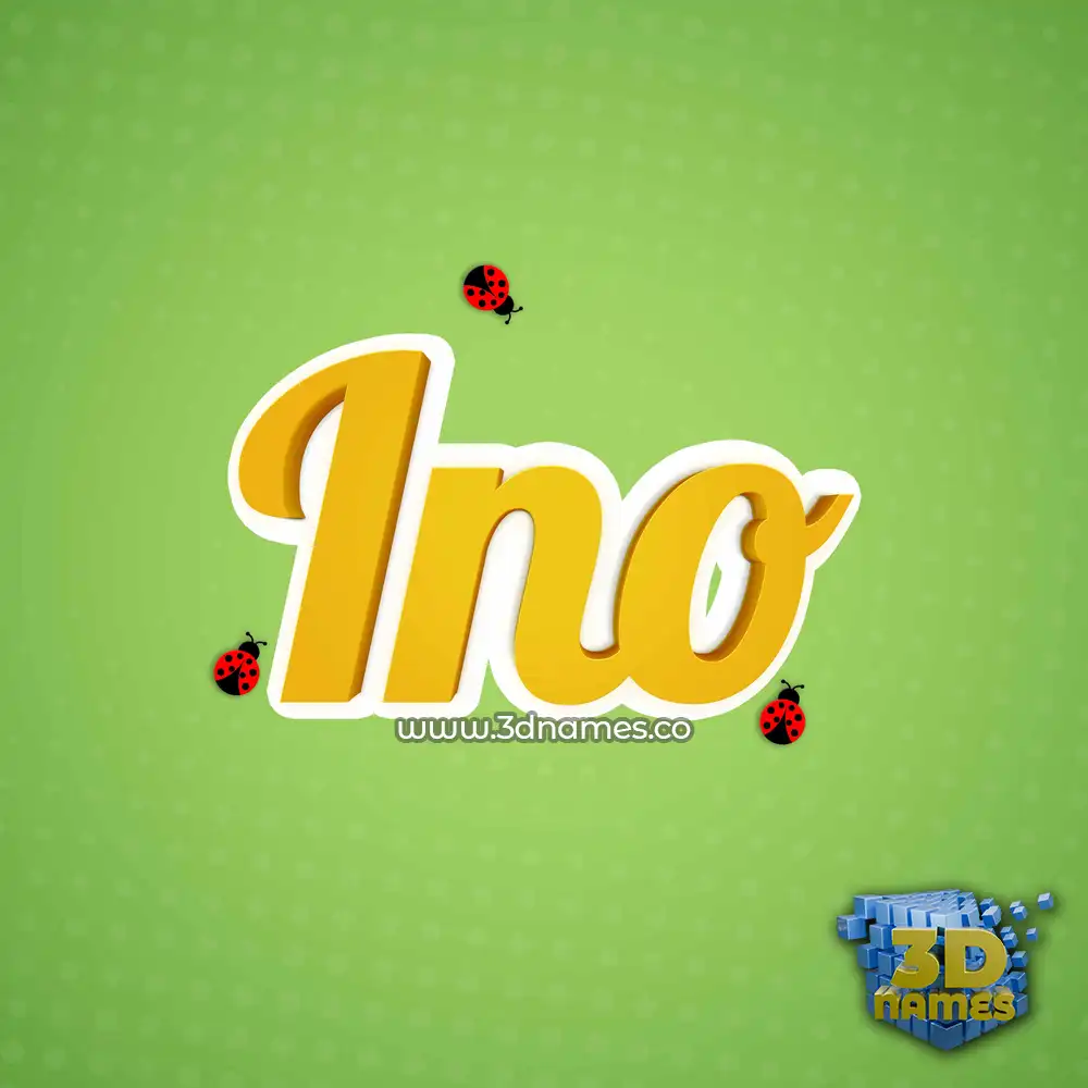 ino in Ladybugs style - 3D name wallpaper