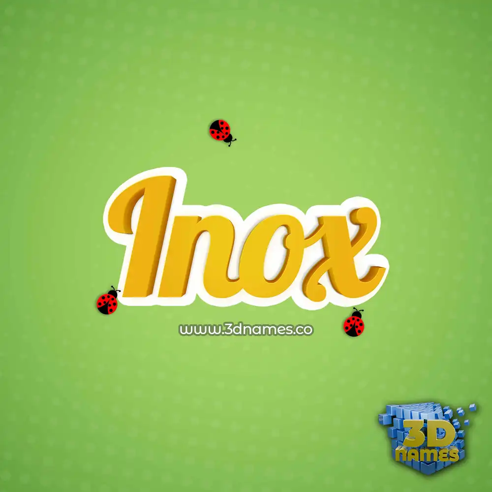 inox in Ladybugs style - 3D name wallpaper