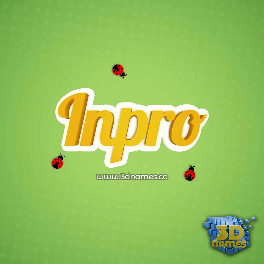 inpro in Ladybugs style - 3D name wallpaper