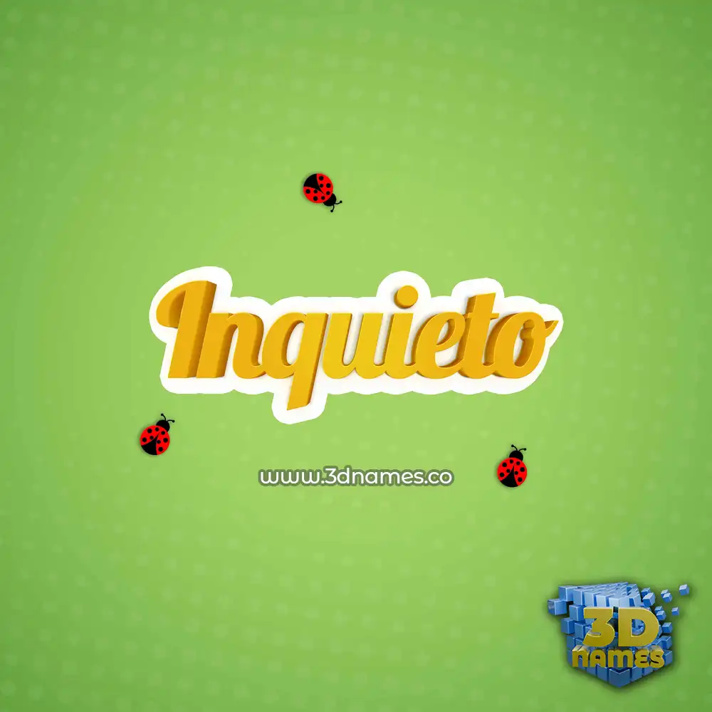 inquieto in Ladybugs style - 3D name wallpaper
