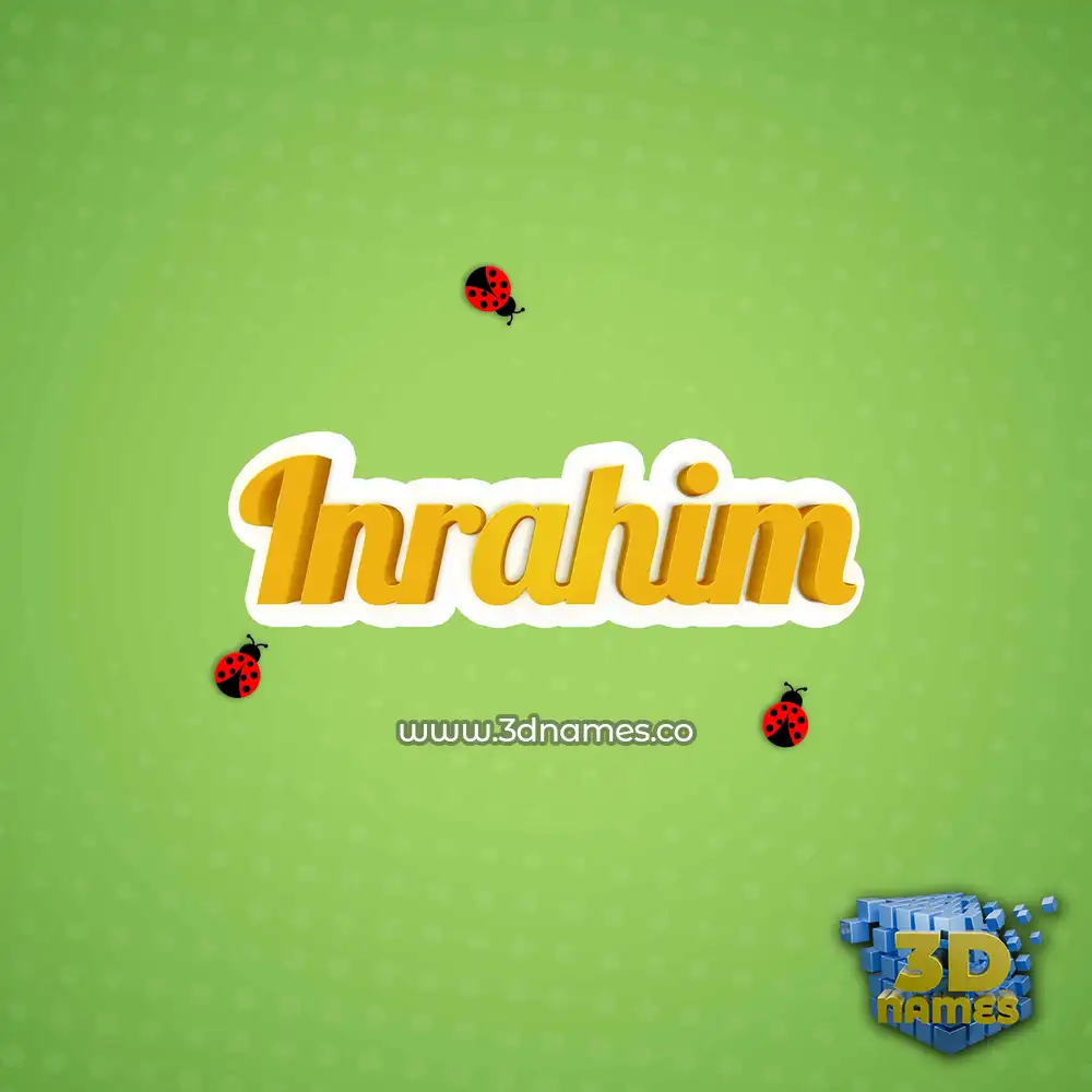 inrahim in Ladybugs style - 3D name wallpaper