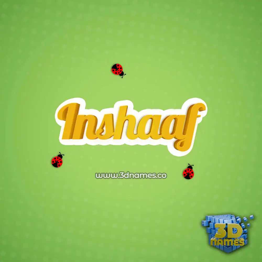 inshaaf in Ladybugs style - 3D name wallpaper