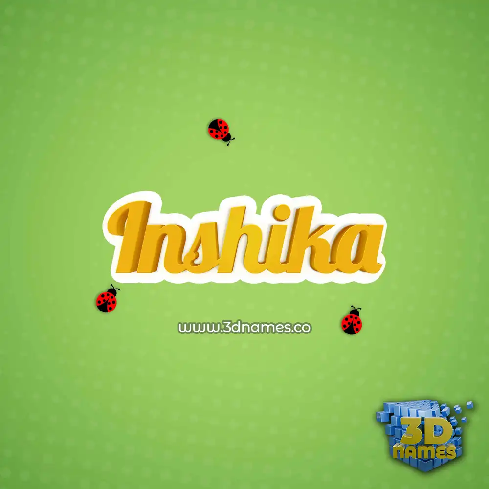inshika in Ladybugs style - 3D name wallpaper